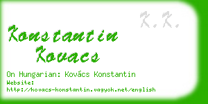 konstantin kovacs business card