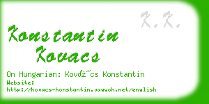konstantin kovacs business card
